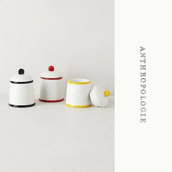 🌿 ANTHRO Black "Striped Spice Jar" by Biscuit - Picture 6 of 6